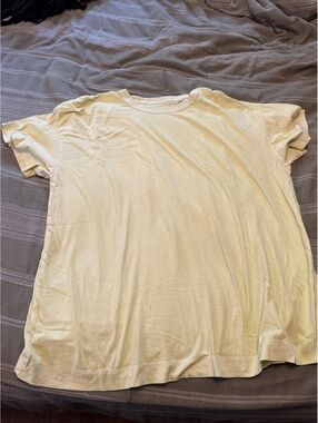 Old Navy Basic Yellow-Green Boxy Oversized T-Shirt XL